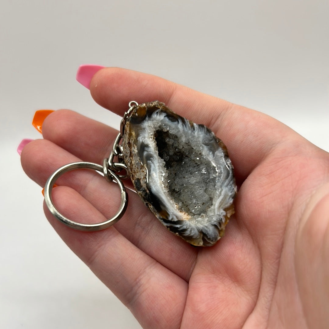 Druzy Agate Keychains