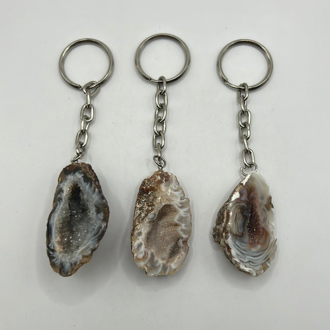 Druzy Agate Keychains