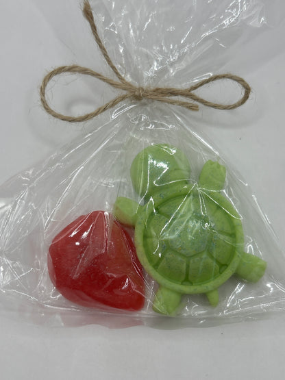 Turtle and Strawberry Soaps