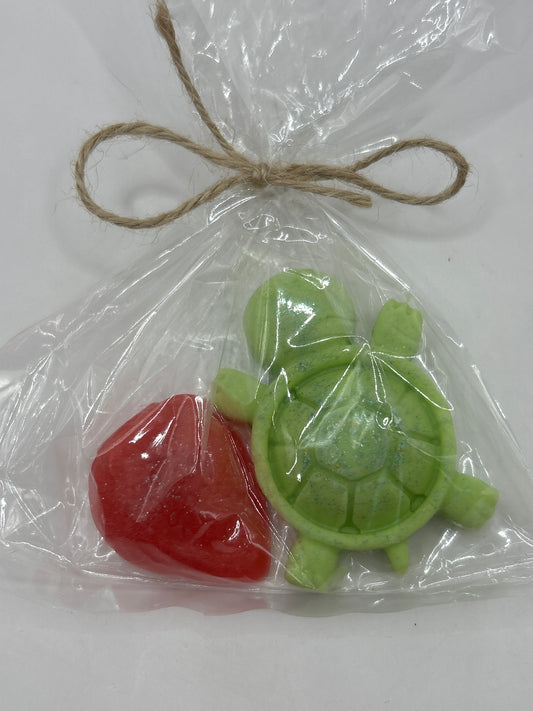 Turtle and Strawberry Soaps