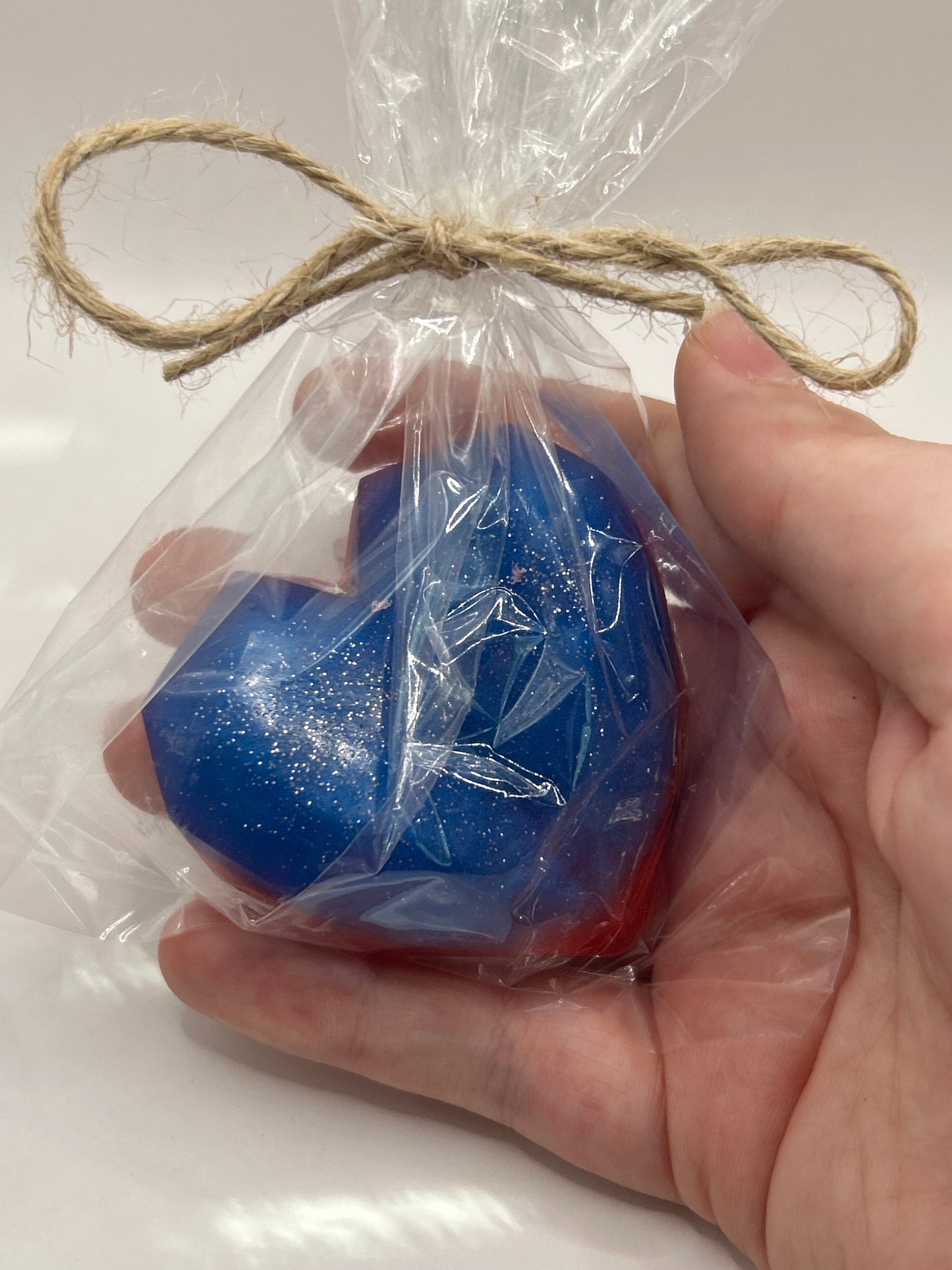 Geometric Heart Crystal Soaps