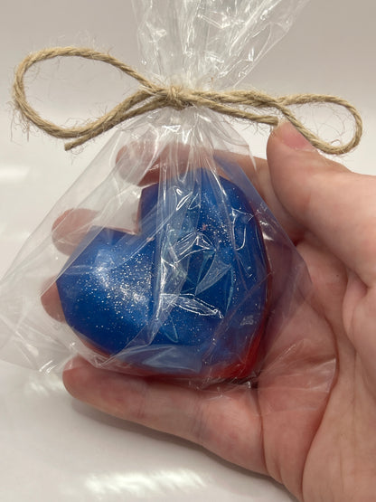 Geometric Heart Crystal Soaps