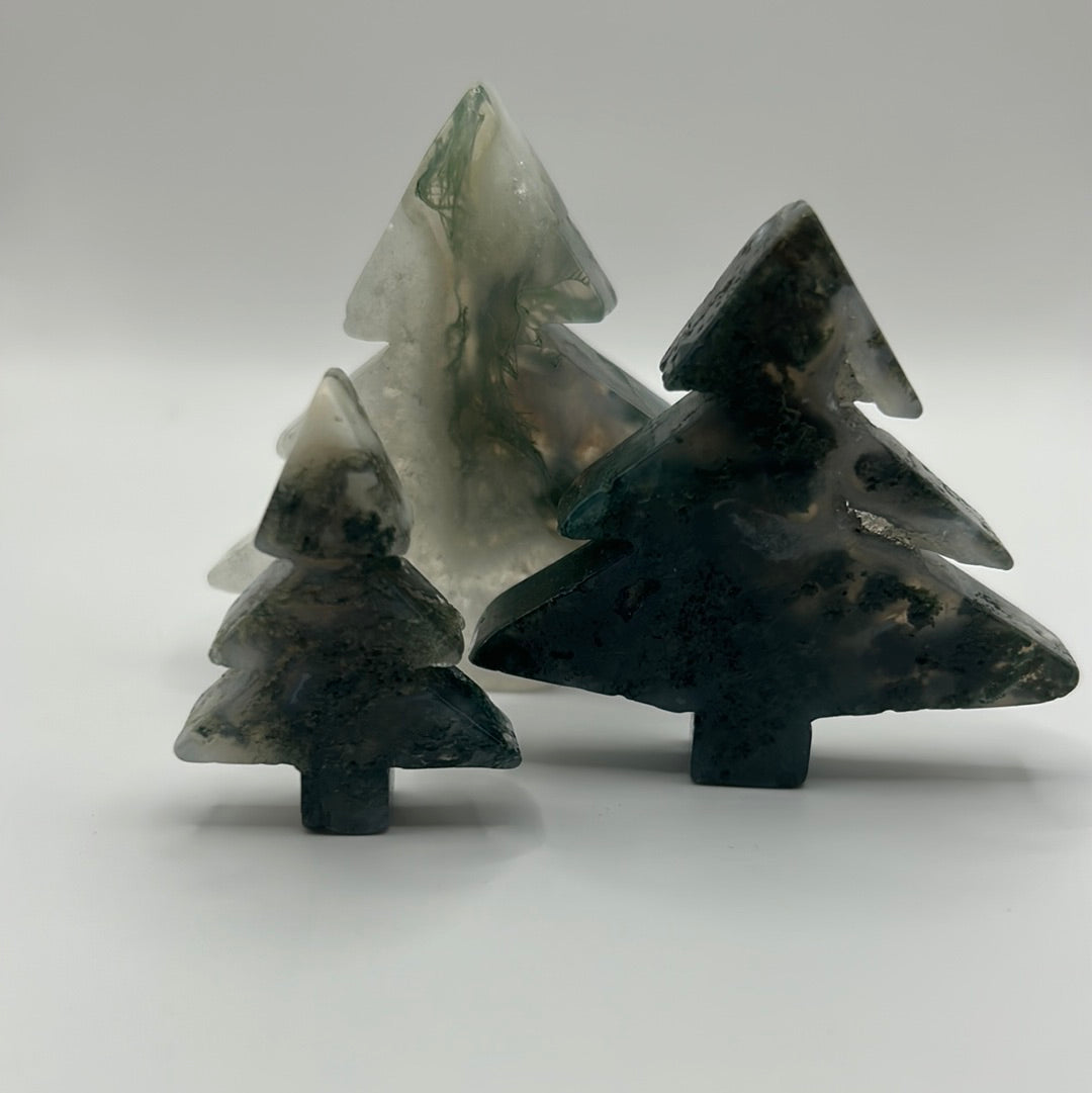 Moss Agate Holiday Tree