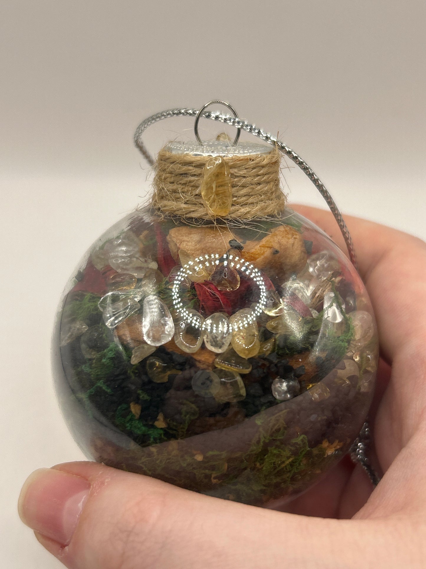 Crystal & Herb Ball Ornaments